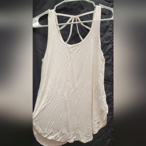 White Hollister Tank Top With Strappy Back Detail - XS